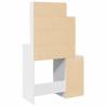 Stylish White Dressing Table with Cabinet - 80x35x132 cm