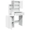 Stylish White Dressing Table with Cabinet - 80x35x132 cm