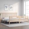 Super King Size Solid Wood Bed Frame with Headboard