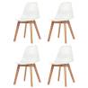  Dining Chairs 4 pcs White Plastic Colour white Quantity in Package 4 