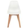 Dining Chairs Set of 4 - Modern White Plastic Design