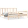 Super King Size Solid Wood Bed Frame with Headboard