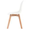 Dining Chairs Set of 4 - Modern White Plastic Design