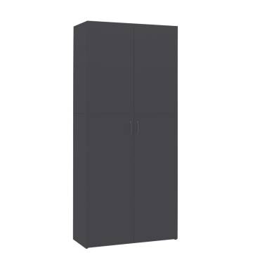 Elegant Grey Shoe Cabinet - 80x35.5x180 cm | HipoMarket