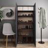 Elegant Grey Shoe Cabinet - 80x35.5x180 cm | HipoMarket