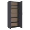 Elegant Grey Shoe Cabinet - 80x35.5x180 cm | HipoMarket