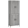 Stylish Highboard Grey Sonoma 69.5x34x180 cm - Hipo Market