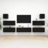  7 Piece TV Cabinet Set Black Engineered Wood Colour black Quantity in Package 7 Width 100 cm 