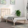 Bed Frame Solid Wood 75x190 cm Small Single Colour natural Size 75 x 190 cm 