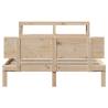 Double Solid Wood Pine Bed Frame with Headboard - 135x190 cm