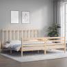 Super King Size Solid Wood Bed Frame with Headboard