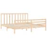 Super King Size Solid Wood Bed Frame with Headboard