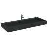 Wash Basin 120x46 cm - Matt Black Marble Sink for Bathrooms