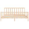 Super King Size Solid Wood Bed Frame with Headboard