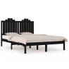 Black Solid Wood Pine Bed Frame 120x190 cm - Hipomarket