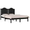 Black Solid Wood Pine Bed Frame 120x190 cm - Hipomarket