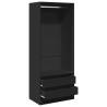 Wardrobe Black 80x50x200 cm | Stylish Engineered Wood Storage