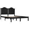 Black Solid Wood Pine Bed Frame 120x190 cm - Hipomarket