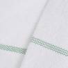 Floor Cloths 50 pcs White with Green Stripes - Durable & Absorbent