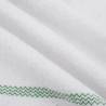 Floor Cloths 50 pcs White with Green Stripes - Durable & Absorbent