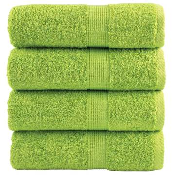 Premium Guest Towels SOLUND - 4 pcs Apple Green | 30x50 cm