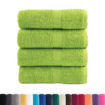 Premium Guest Towels SOLUND - 4 pcs Apple Green | 30x50 cm