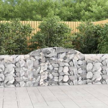 Arched Gabion Baskets - 30 pcs Galvanised Iron 300x30x80/100 cm