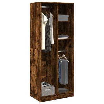 Wardrobe Smoked Oak 80x50x200 cm - Stylish & Durable Storage