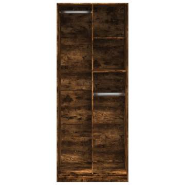 Wardrobe Smoked Oak 80x50x200 cm - Stylish & Durable Storage