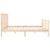 Super King Size Solid Wood Bed Frame with Headboard