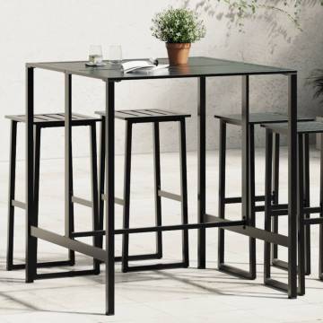 Stylish Black Bar Table - 100x100x110 cm Powder-coated Steel