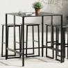  Bar Table Black 100x100x110 cm Powder-coated Steel Size 100 x 100 x 110 cm Quantity in Package 1 