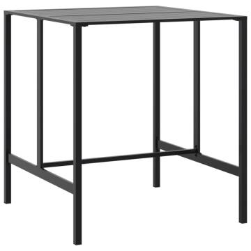 Stylish Black Bar Table - 100x100x110 cm Powder-coated Steel