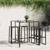 Stylish Black Bar Table - 100x100x110 cm Powder-coated Steel