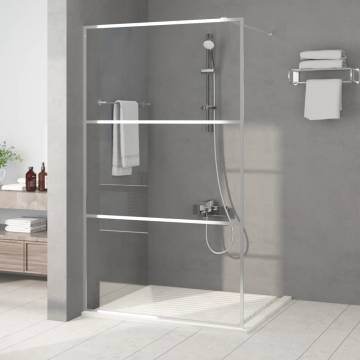 Walk-in Shower Wall Silver 115x195 cm Clear ESG Glass - HipoMarket