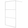 Walk-in Shower Wall Silver 115x195 cm Clear ESG Glass - HipoMarket