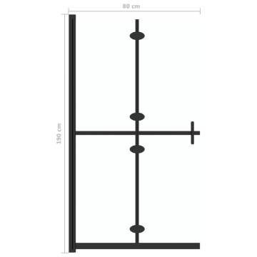 Foldable Walk-in Shower Wall - 80x190cm ESG Glass | HipoMarket