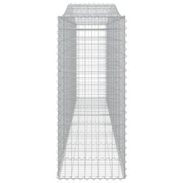 Arched Gabion Baskets - 5 pcs Galvanised Iron | HipoMarket