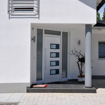 Front Door White 100x210 cm - Aluminium & PVC | HipoMarket