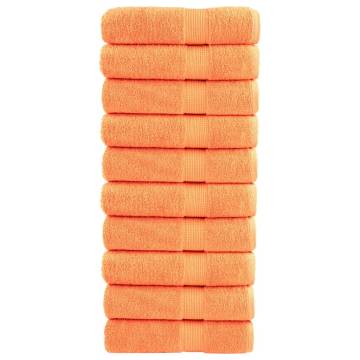 Premium Hand Towels SOLUND - Soft 100% Cotton - 10 pcs Orange