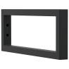 Black Rectangular Shelf Brackets for Washbasin - 2 Pcs