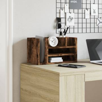 Desk Organiser Smoked Oak - Stylish Storage Solution