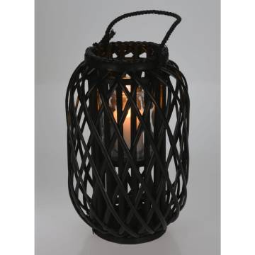 H&S Collection Black Lantern Reed 40x26 cm - Stylish Decor