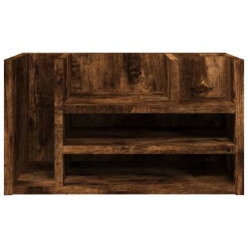 Desk Organiser Smoked Oak - Stylish Storage Solution