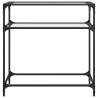 Stylish Console Table with Glass Top - 80x35x81 cm Steel