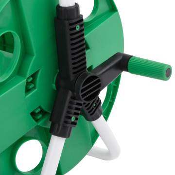 Free Standing Green Hose Reel - 45m 12 Hose Steel Storage