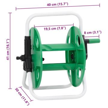 Free Standing Green Hose Reel - 45m 12 Hose Steel Storage