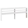 Elegant White Bed Frame with Headboard - 200x200 cm Solid Pine