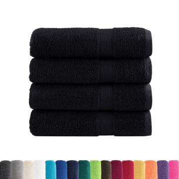 Premium Shower Towels SOLUND 4 pcs - Soft & Absorbent Black