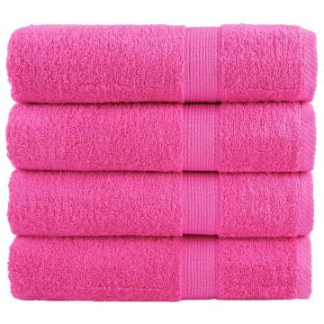 Premium Shower Towels SOLUND - 4 pcs Pink 70x140 cm 600 gsm